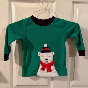 Carter's Green Long Sleeve Shirt with Polar Bear